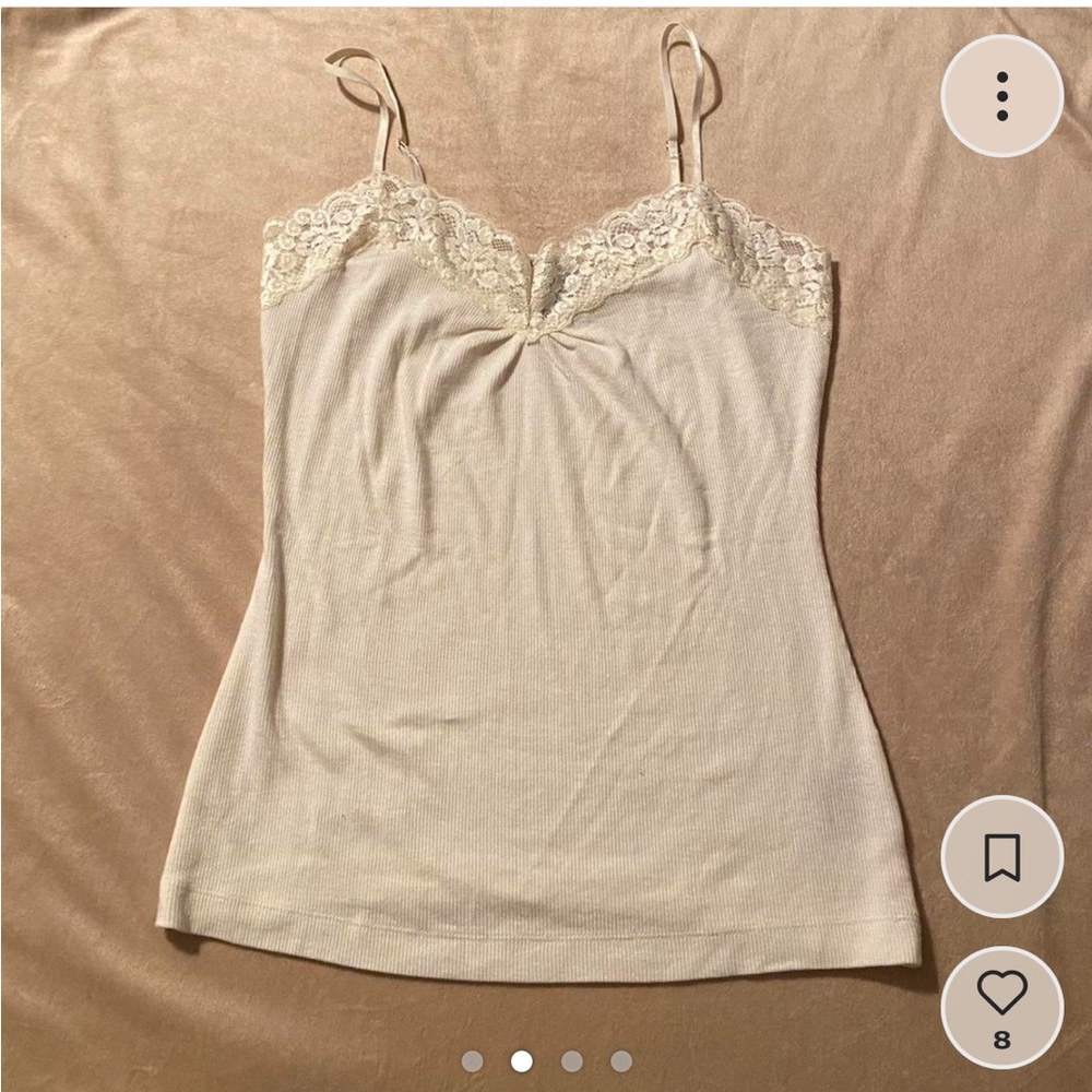 Vintage white lace tank